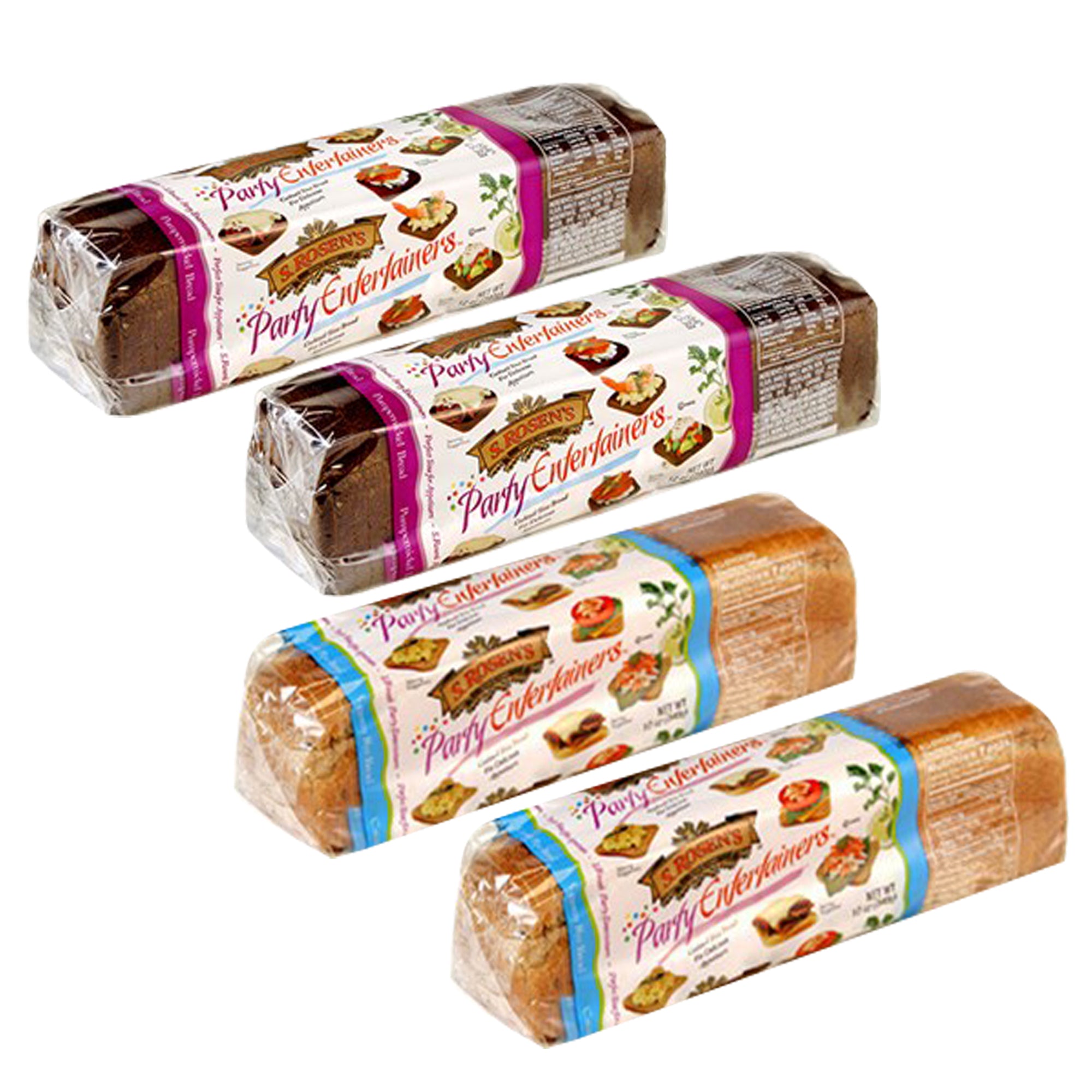 Cocktail Rye Bread 4-Loaf Pack | S. Rosen's Caraway